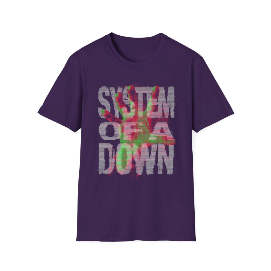 System of a Down Neon Hand Unisex Softstyle T-Shirt