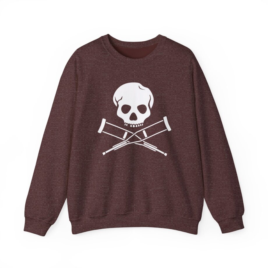 Jackass Skull and Crutches Unisex Heavy Blend™ Crewneck Sweatshirt