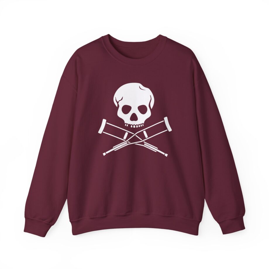 Jackass Skull and Crutches Unisex Heavy Blend™ Crewneck Sweatshirt
