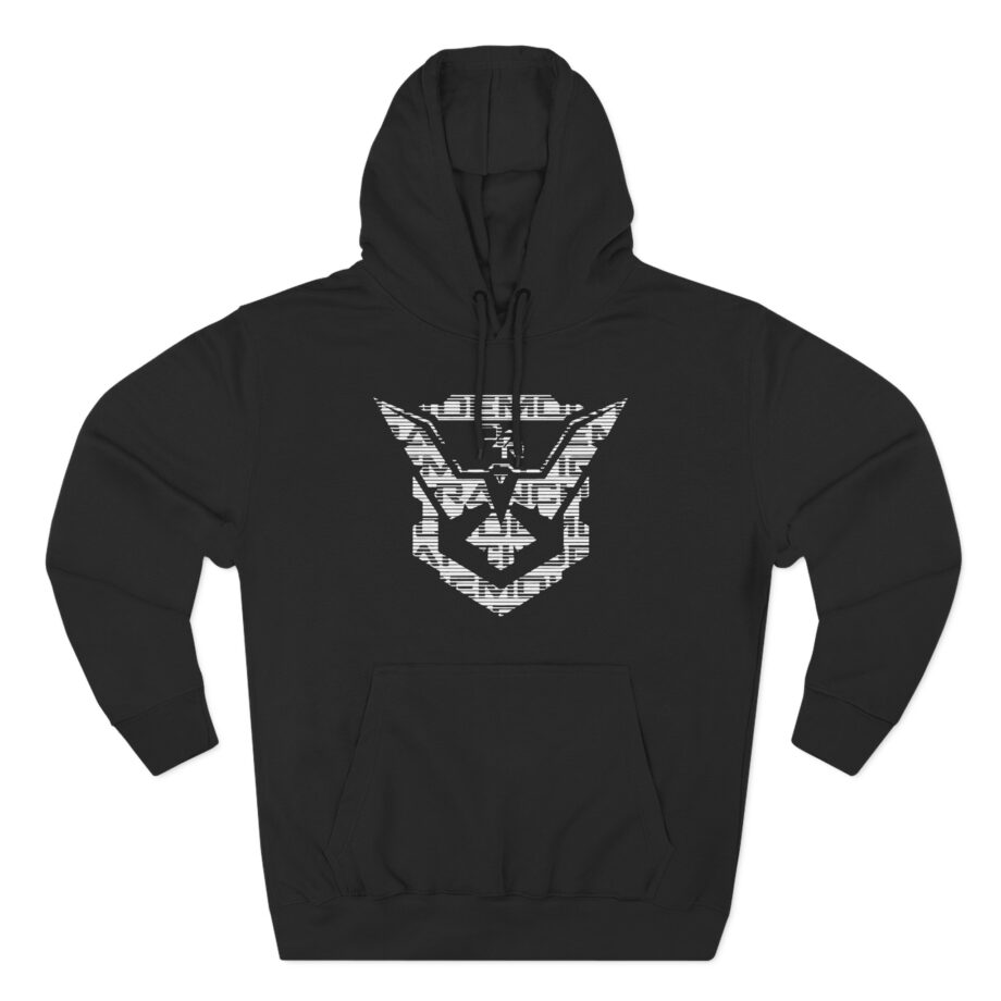 Demolition Ranch Demo Glitch Shield Three-Panel Fleece Hoodie