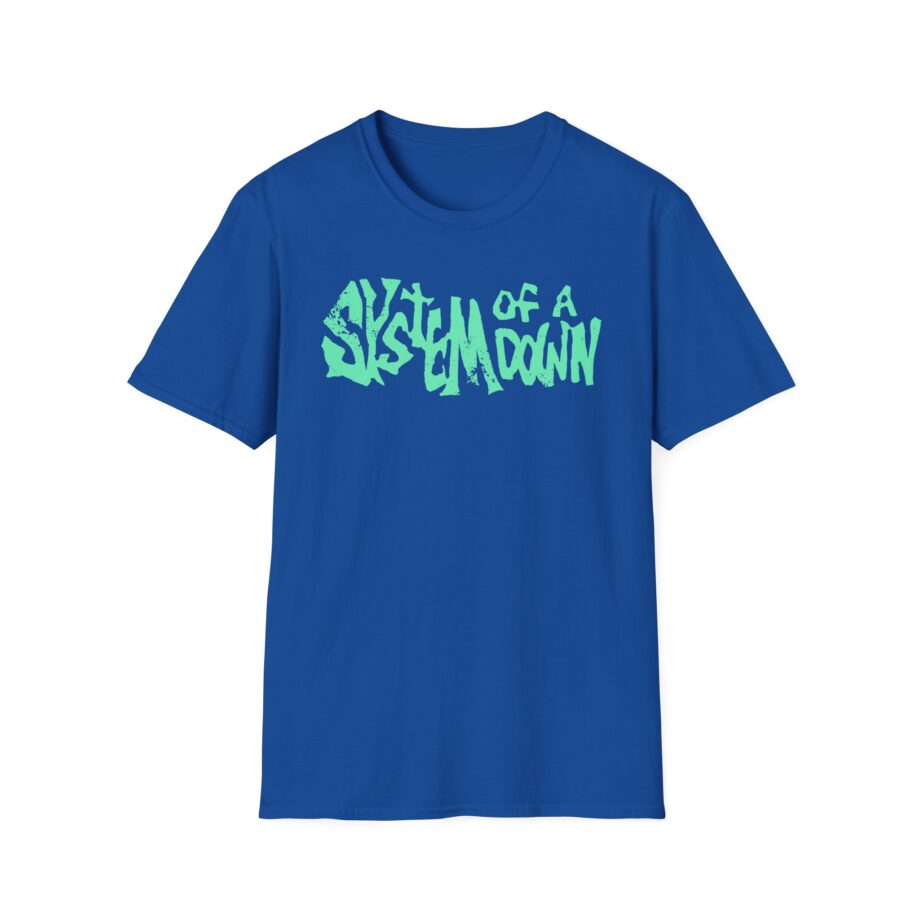 System of a Down Turquoise Log Unisex Softstyle T-Shirt