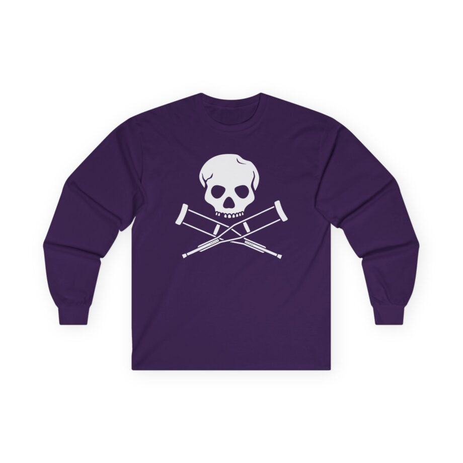 Jackass Skull and Crutches Unisex Ultra Cotton Long Sleeve Tee