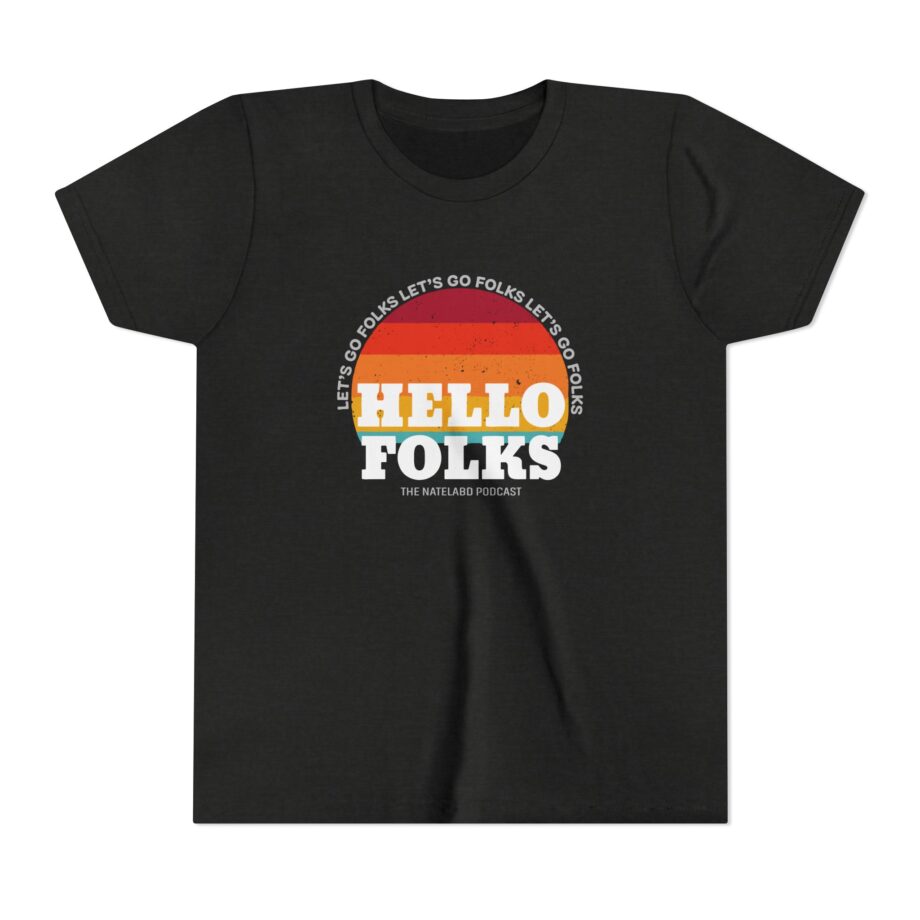 Nate Bargatze Hello Folks Youth Short Sleeve Tee