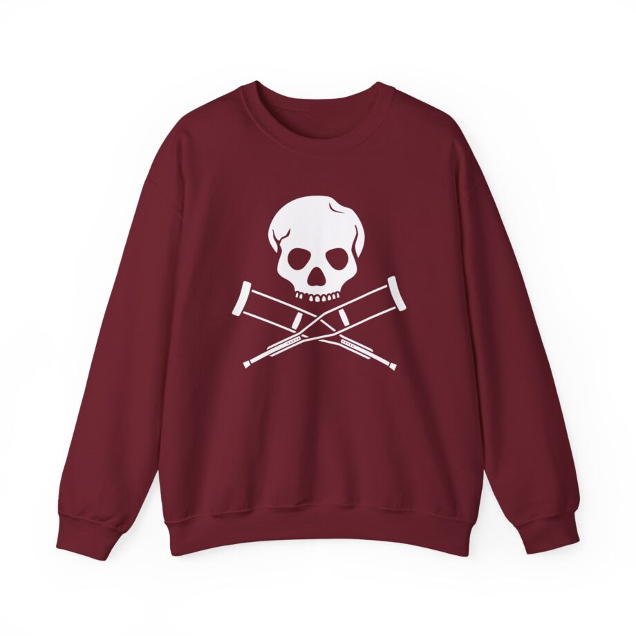 Jackass Skull and Crutches Unisex Heavy Blend™ Crewneck Sweatshirt