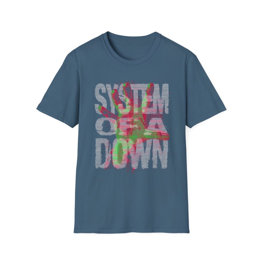 System of a Down Neon Hand Unisex Softstyle T-Shirt
