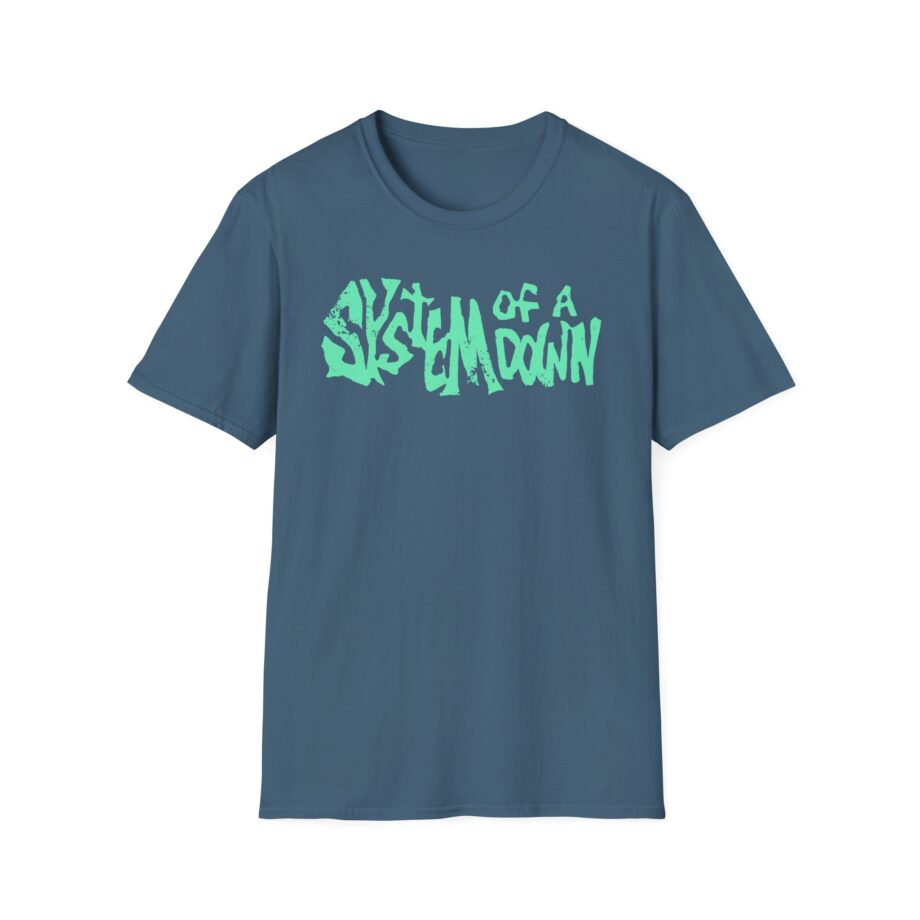 System of a Down Turquoise Log Unisex Softstyle T-Shirt