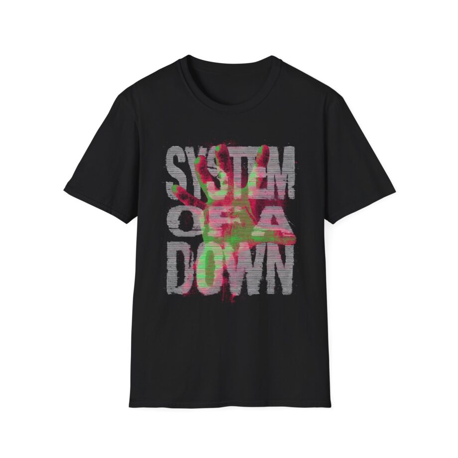 System of a Down Neon Hand Unisex Softstyle T-Shirt
