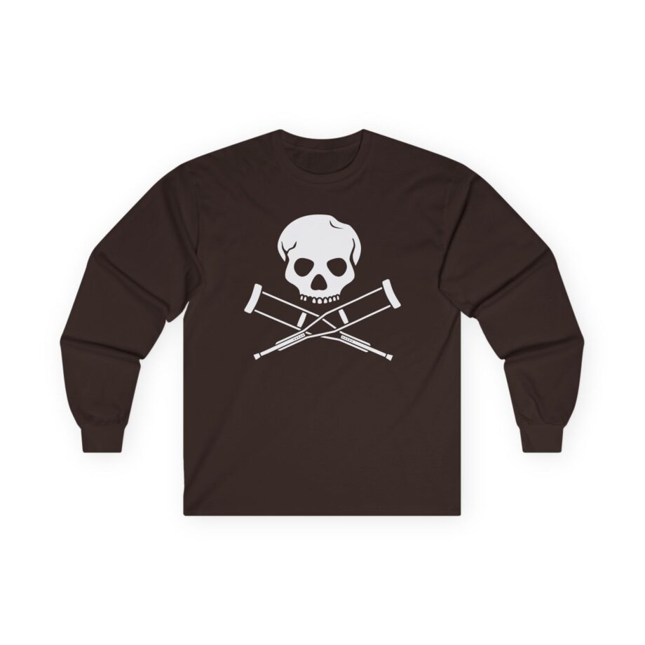 Jackass Skull and Crutches Unisex Ultra Cotton Long Sleeve Tee