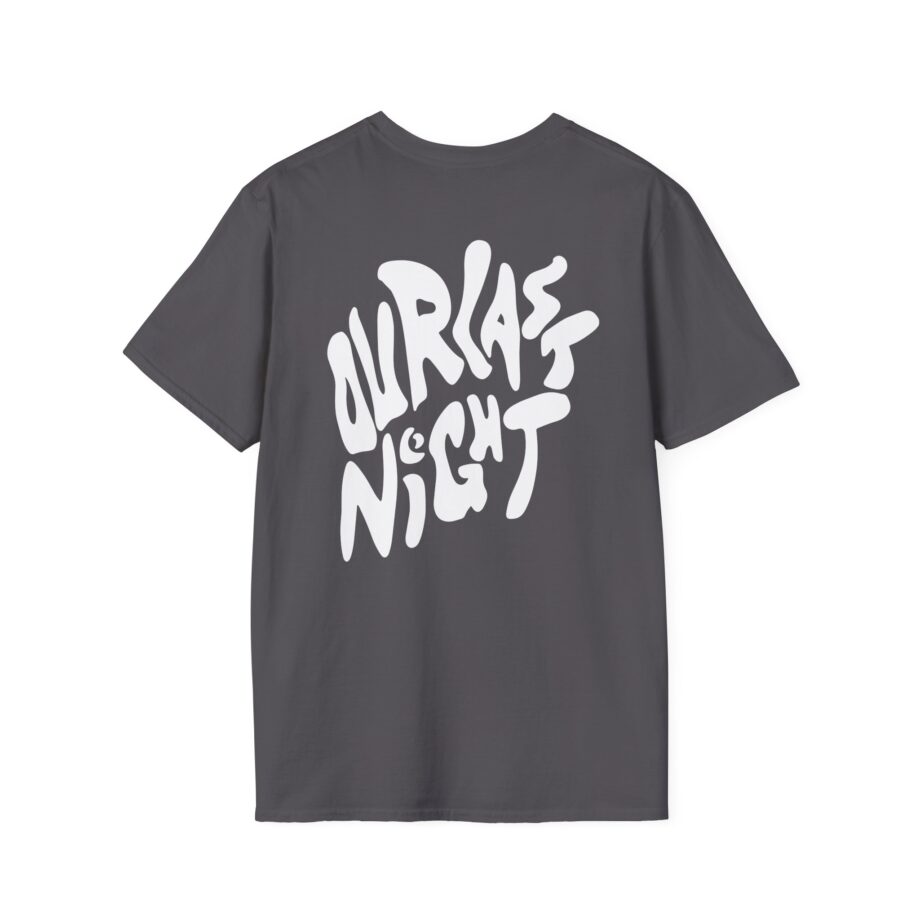 Our Last Night Black Swirl Text Unisex Softstyle T-shirt