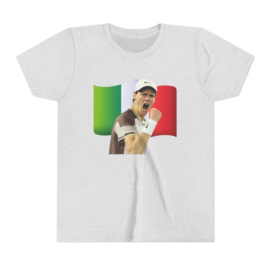 Jannik Sinner Italian Tennis Star Fan Youth Short Sleeve Tee