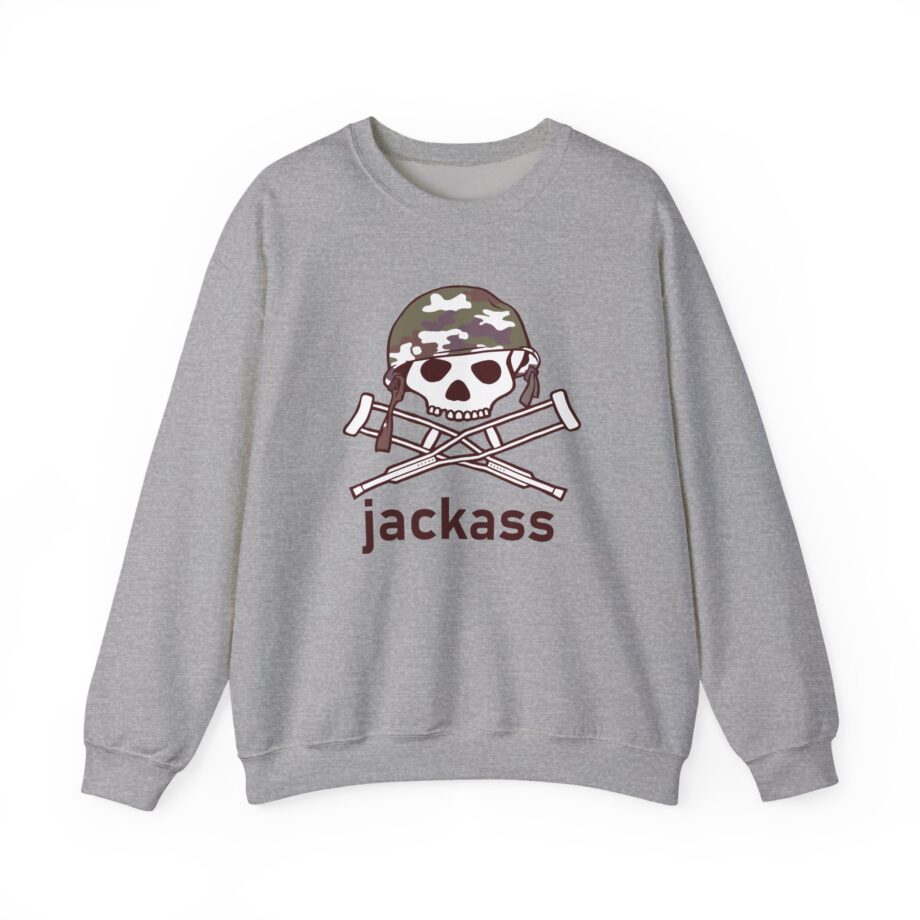 Jackass Camouflage Helmet Unisex Heavy Blend™ Crewneck Sweatshirt