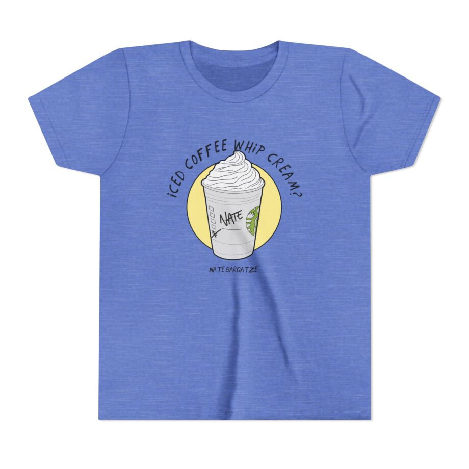 Nate Bargatze - Iced Coffee Whip Cream? Youth Short Sleeve Tee