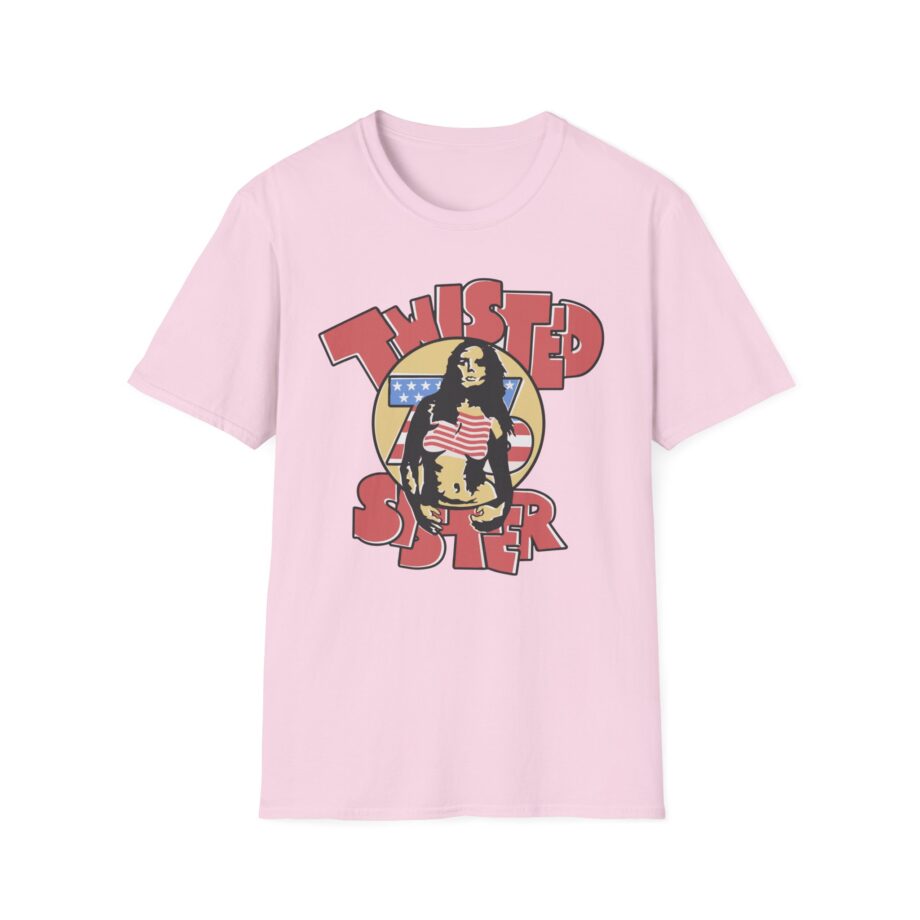 Ladies Stars and Stripes Twisted Sister Unisex Softstyle T-shirt