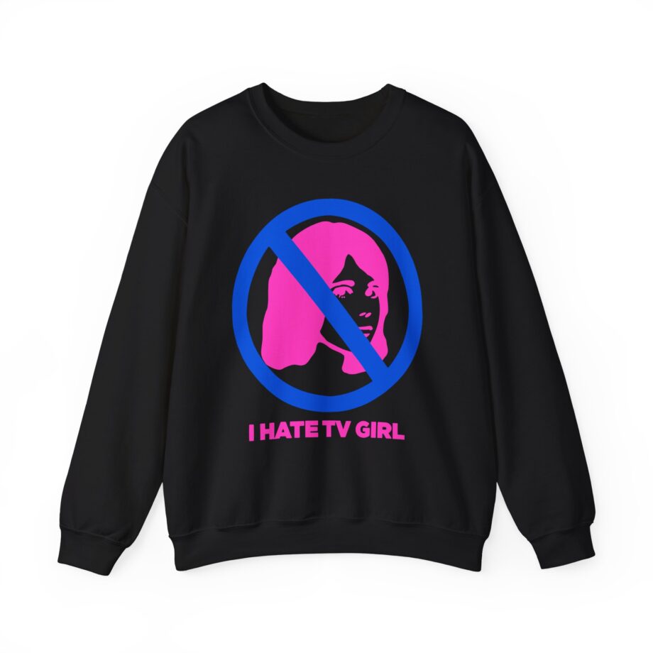 I Hate Tv Girl Unisex Heavy Blend Crewneck Sweatshirt