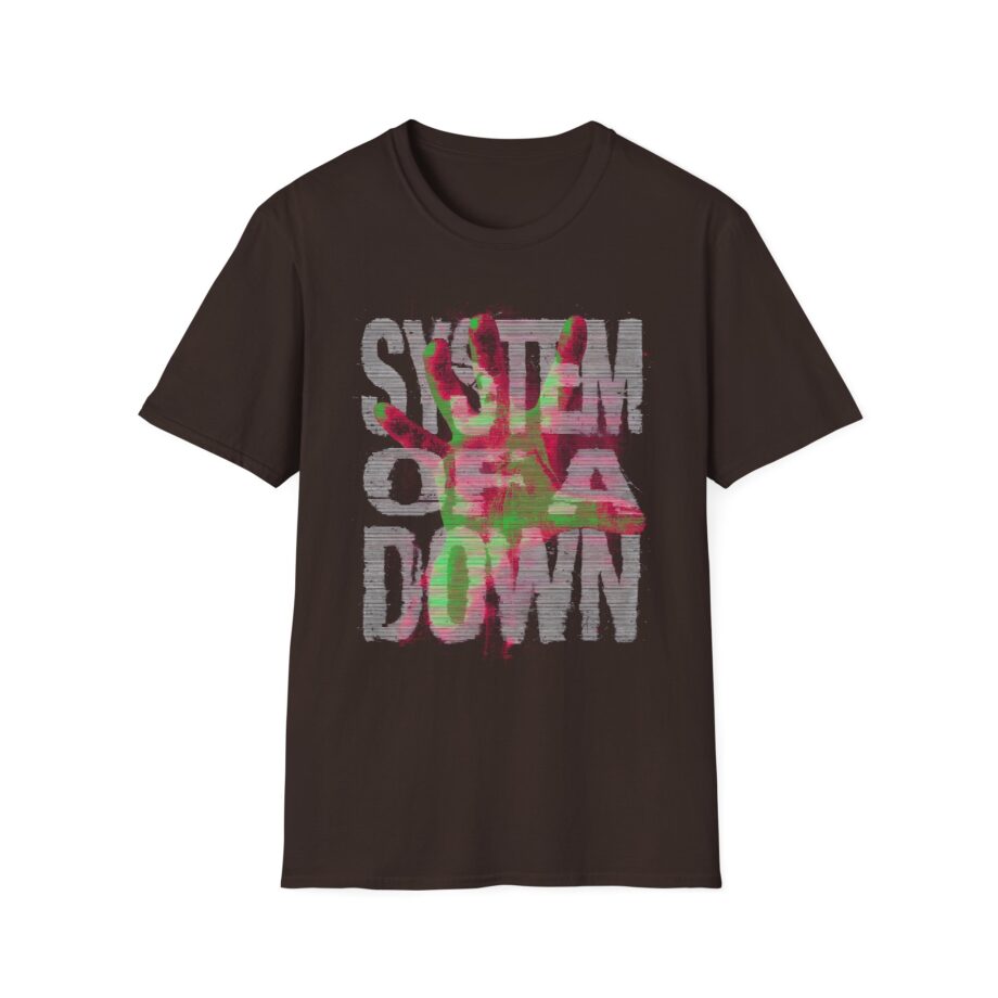 System of a Down Neon Hand Unisex Softstyle T-Shirt