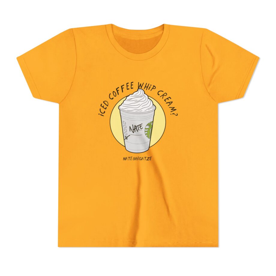 Nate Bargatze - Iced Coffee Whip Cream? Youth Short Sleeve Tee
