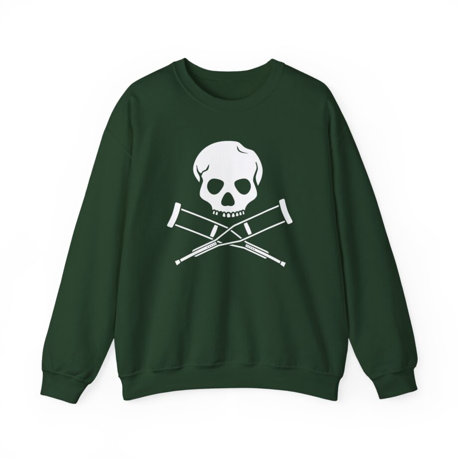 Jackass Skull and Crutches Unisex Heavy Blend™ Crewneck Sweatshirt