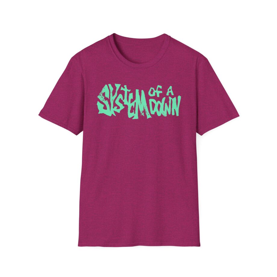 System of a Down Turquoise Log Unisex Softstyle T-Shirt