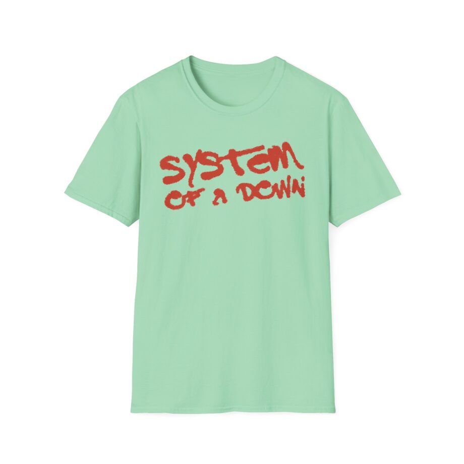 System of a Down Puff Script Unisex Softstyle T-Shirt