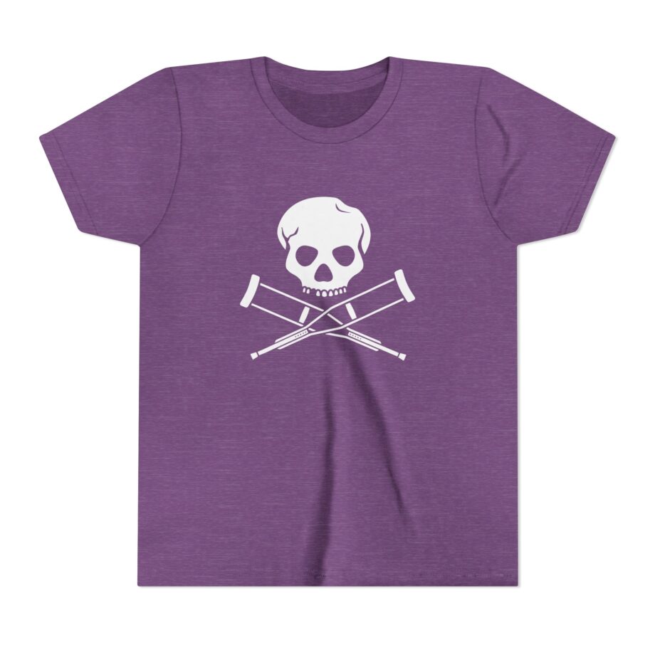 Jackass Skull and Crutches Youth Short Sleeve Tee