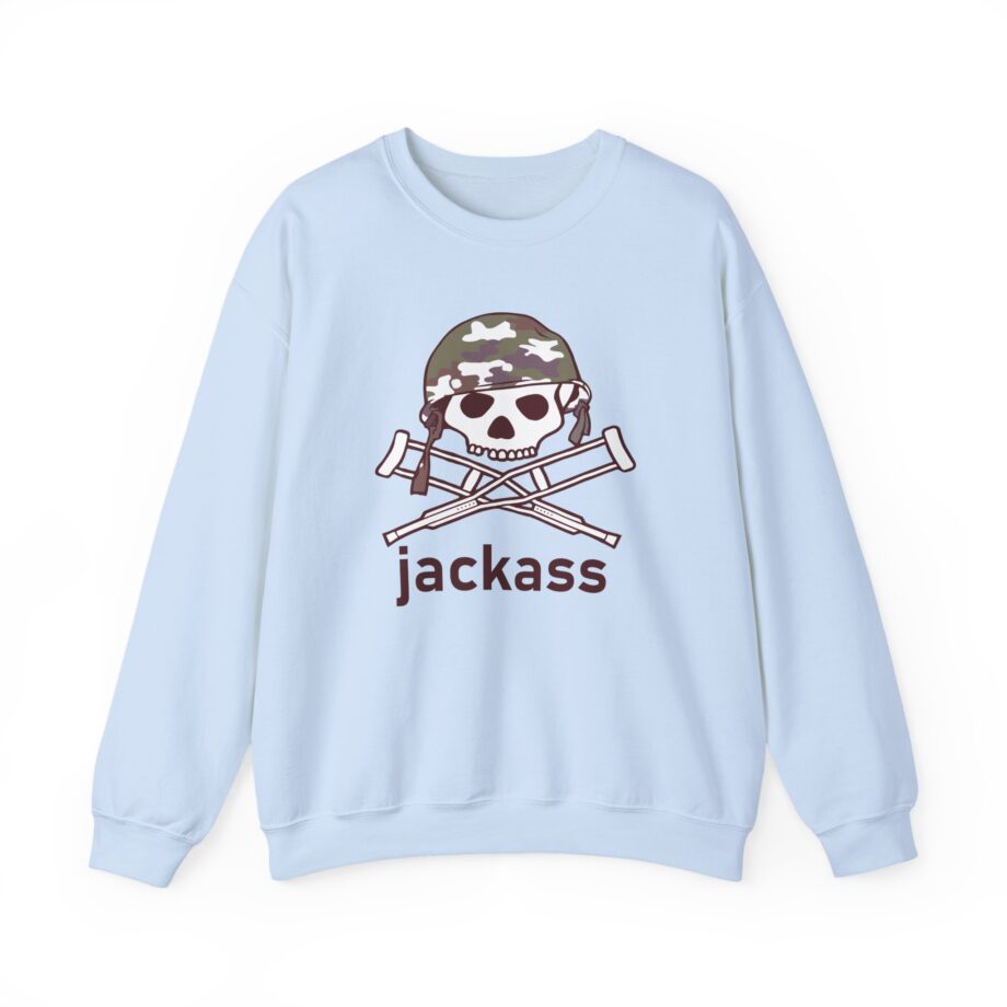 Jackass Camouflage Helmet Unisex Heavy Blend™ Crewneck Sweatshirt