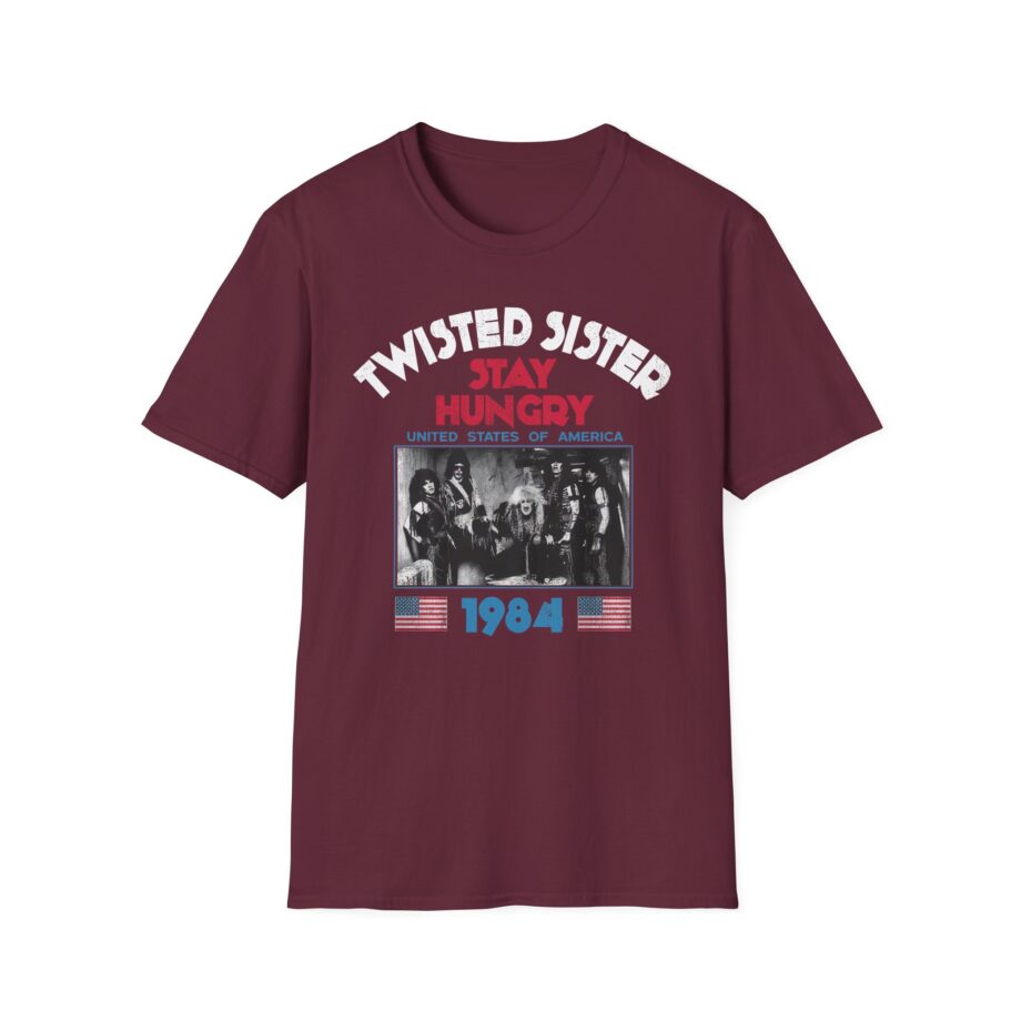 Twisted Sister 1984 Stay Hungry Tour Unisex Softstyle T-shirt