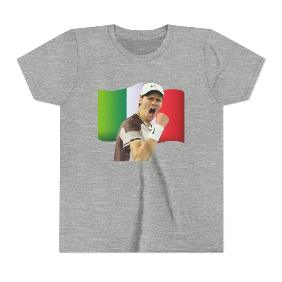 Jannik Sinner Italian Tennis Star Fan Youth Short Sleeve Tee
