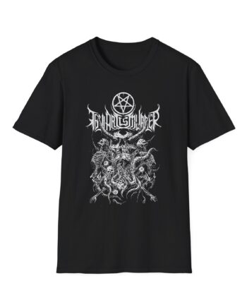 Thy Art is Murders Riddick Skull Pile Unisex Softstyle T-shirt