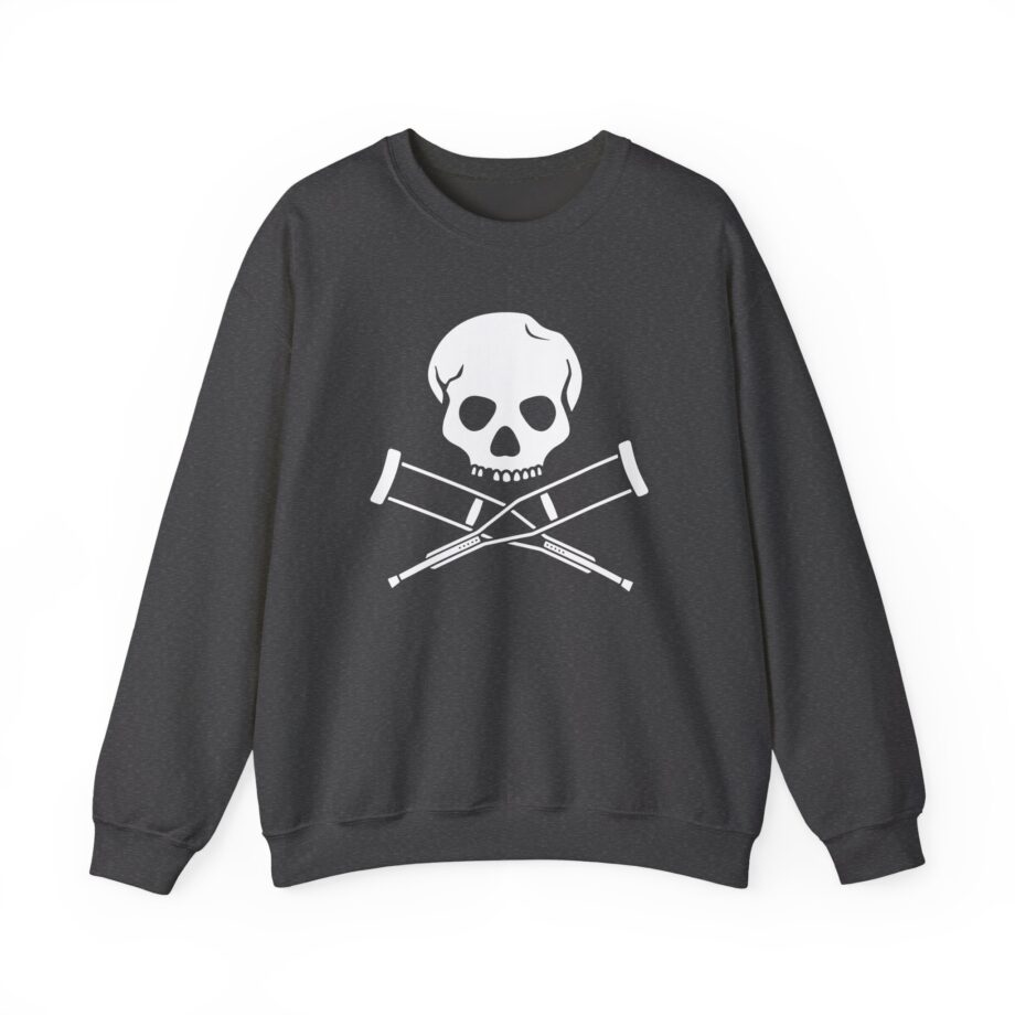 Jackass Skull and Crutches Unisex Heavy Blend™ Crewneck Sweatshirt