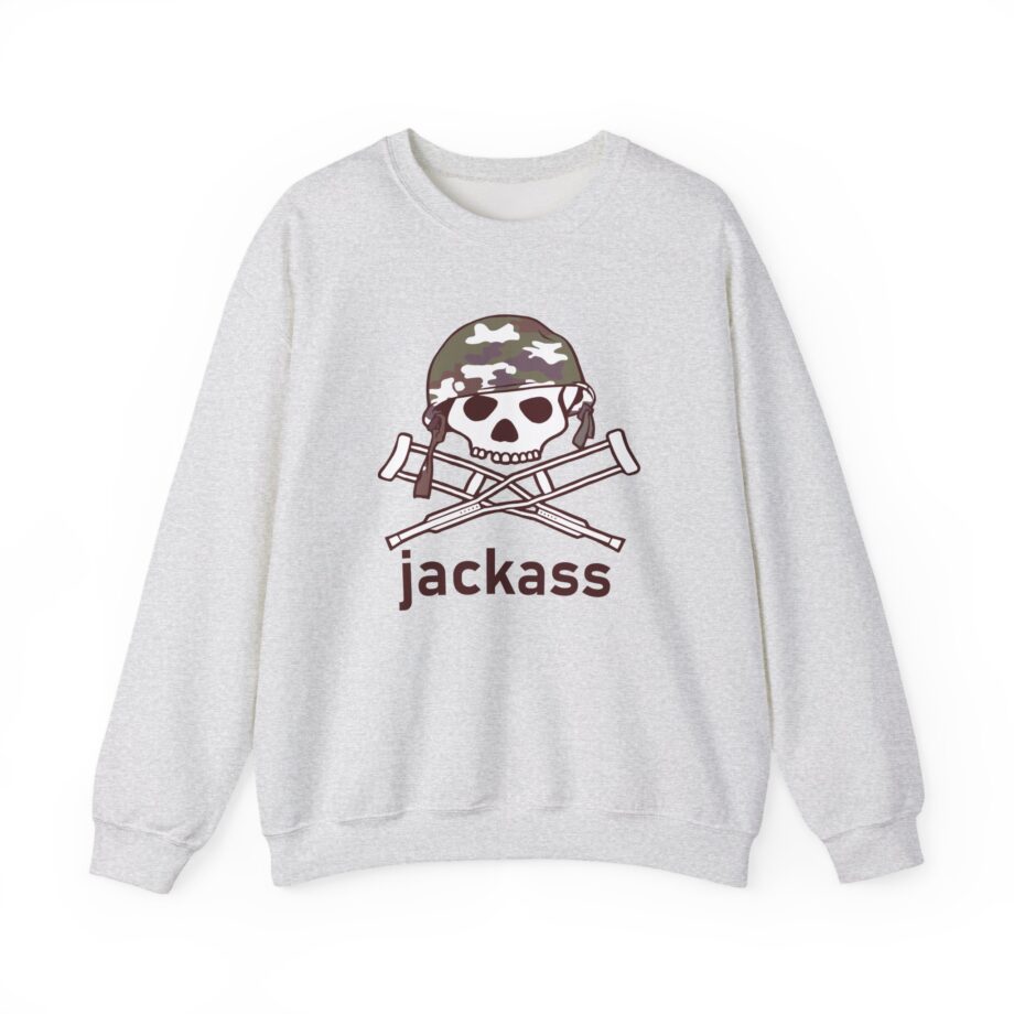 Jackass Camouflage Helmet Unisex Heavy Blend™ Crewneck Sweatshirt
