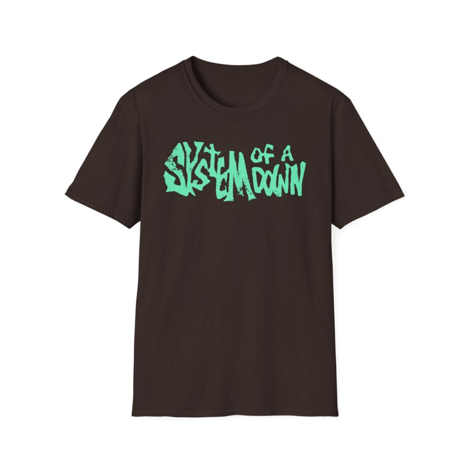 System of a Down Turquoise Log Unisex Softstyle T-Shirt