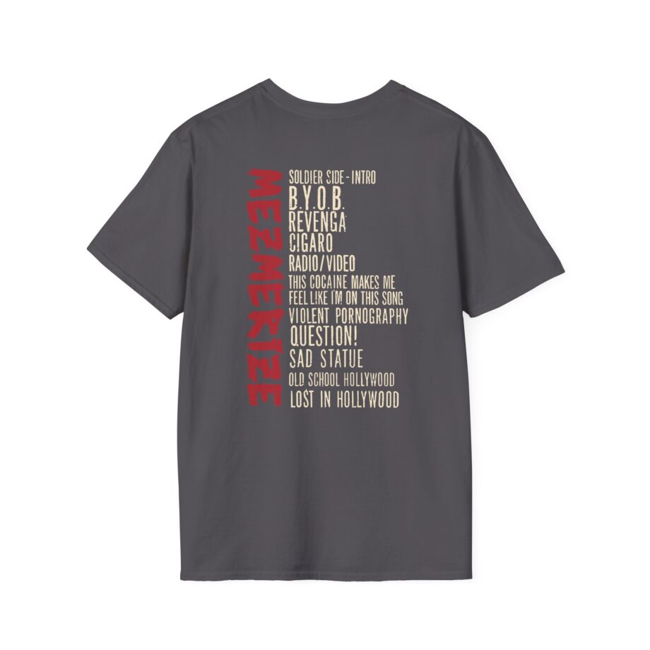 System of a Down Mezmerize Tracklist Unisex Softstyle T-Shirt