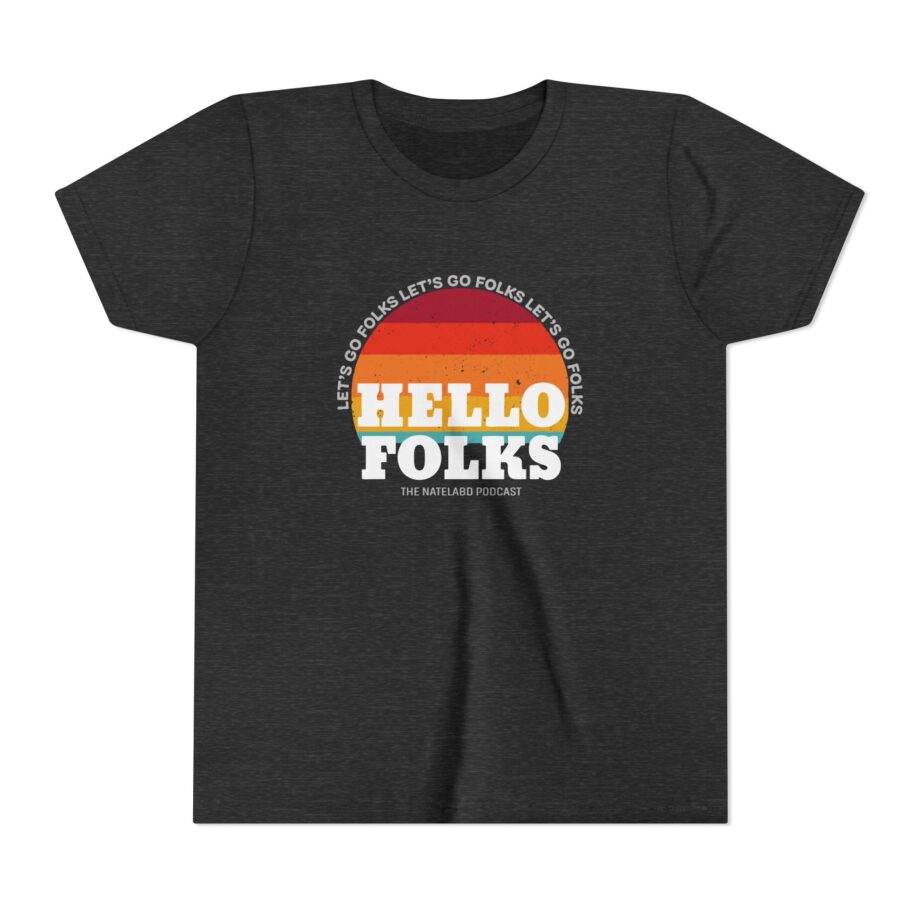Nate Bargatze Hello Folks Youth Short Sleeve Tee