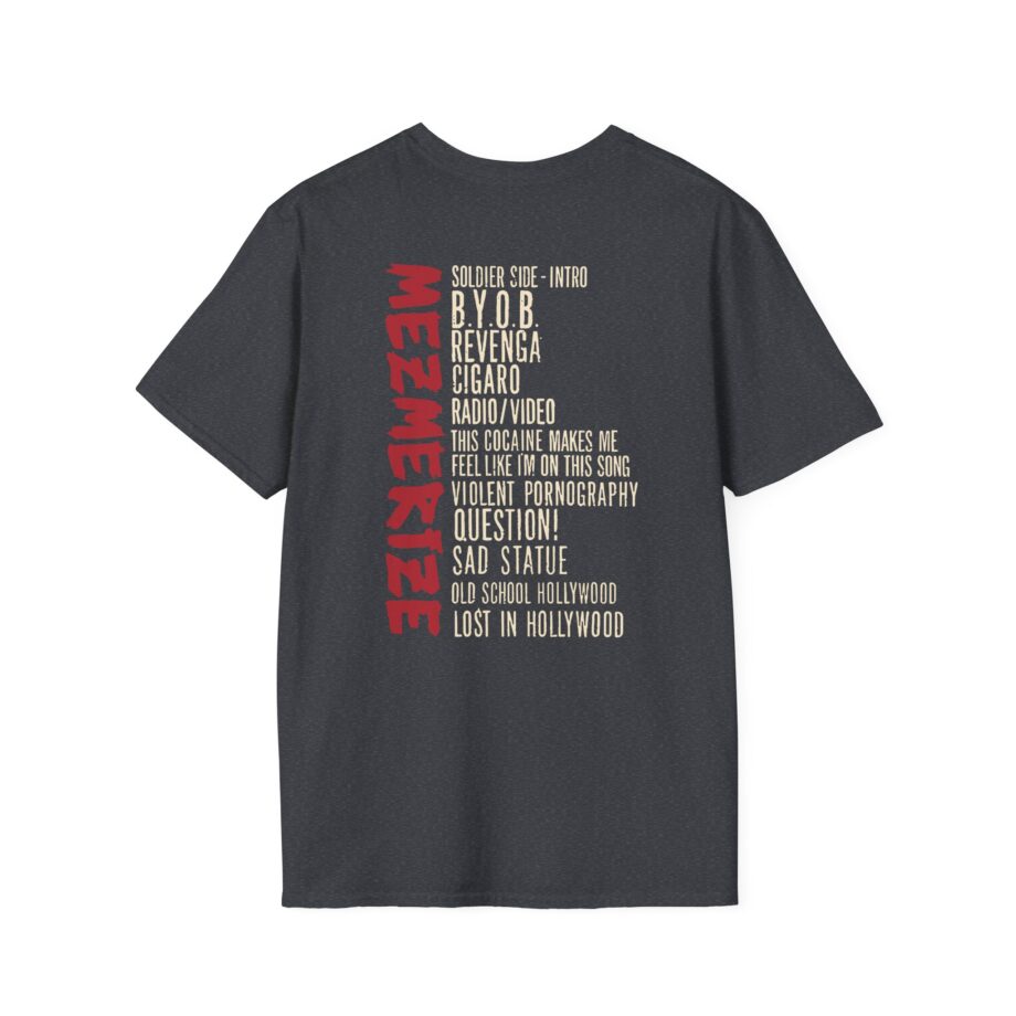 System of a Down Mezmerize Tracklist Unisex Softstyle T-Shirt