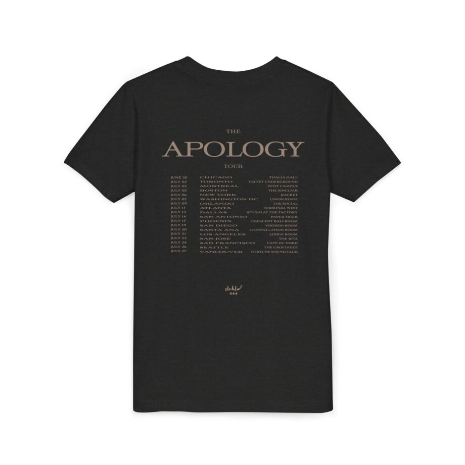 Wave to earth  Slchld 'apology' Na Tour Youth Short Sleeve Tee
