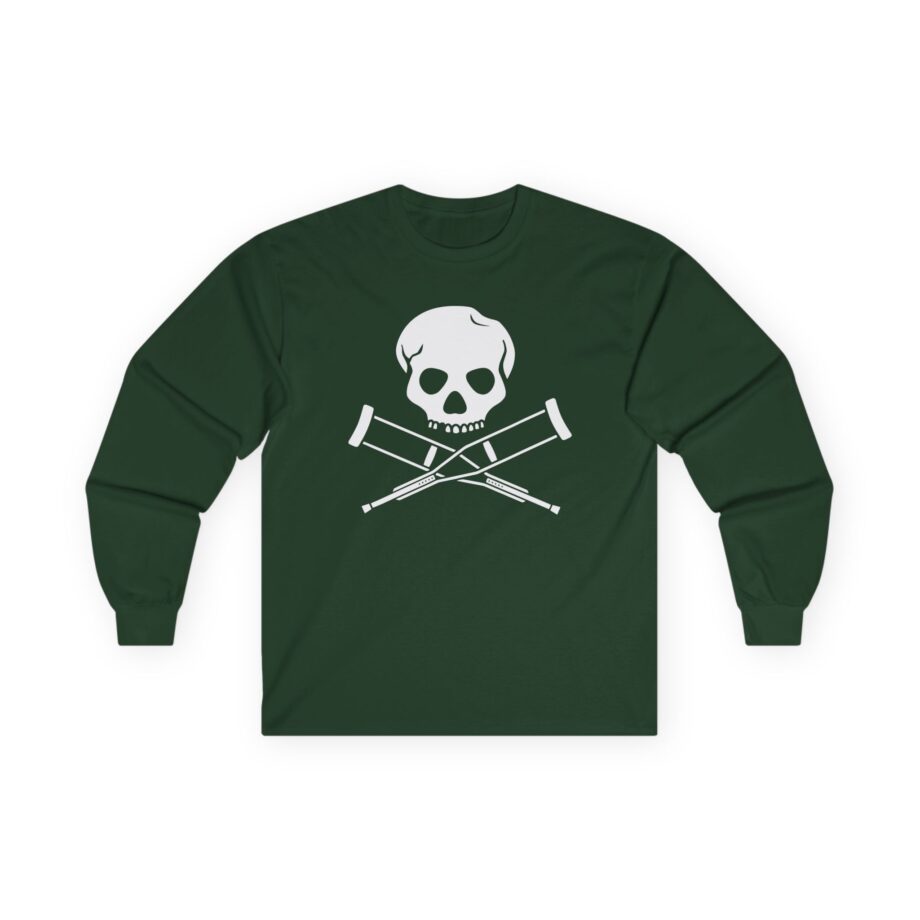 Jackass Skull and Crutches Unisex Ultra Cotton Long Sleeve Tee