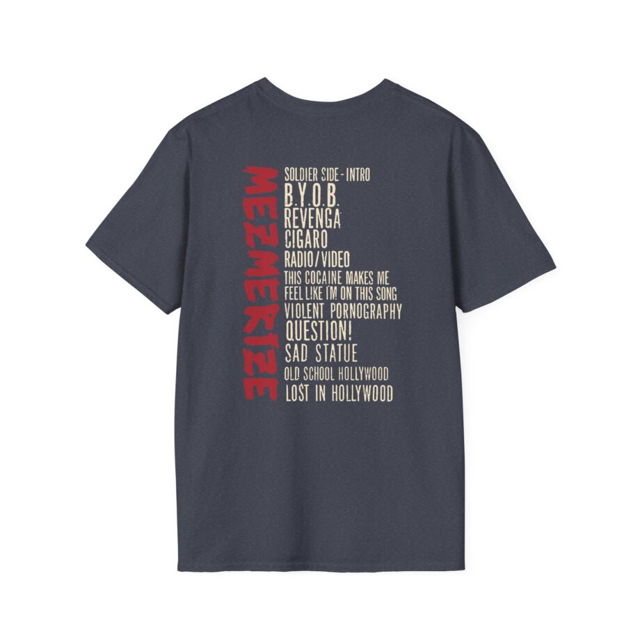 System of a Down Mezmerize Tracklist Unisex Softstyle T-Shirt