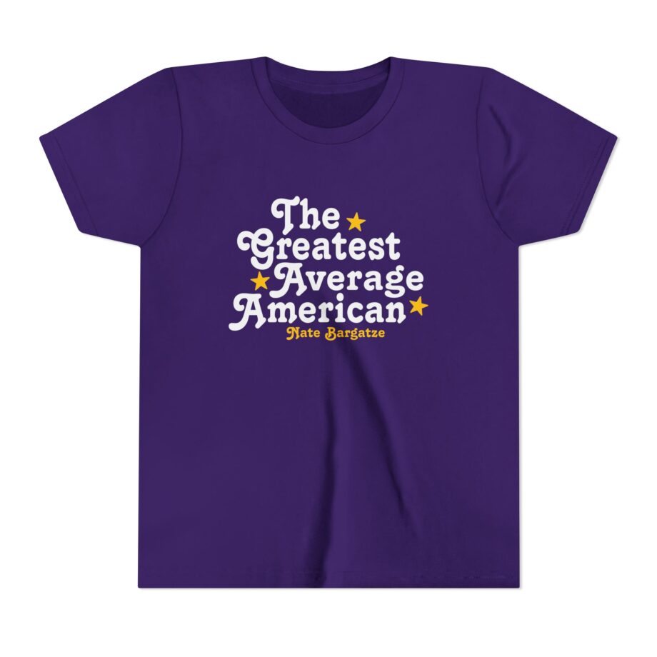 The Greatest Average American Nate Bargatze Youth Short Sleeve Tee