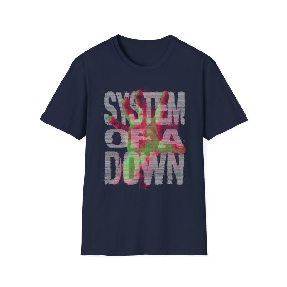 System of a Down Neon Hand Unisex Softstyle T-Shirt