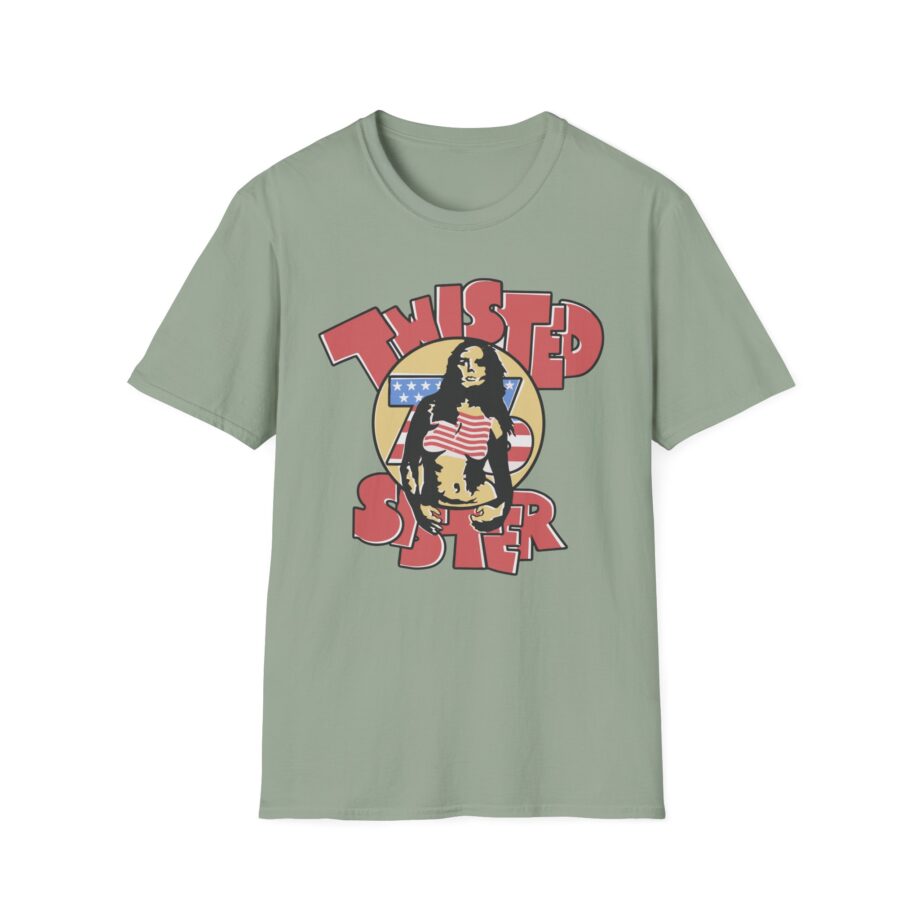 Ladies Stars and Stripes Twisted Sister Unisex Softstyle T-shirt
