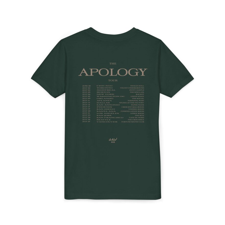 Wave to earth  Slchld 'apology' Na Tour Youth Short Sleeve Tee