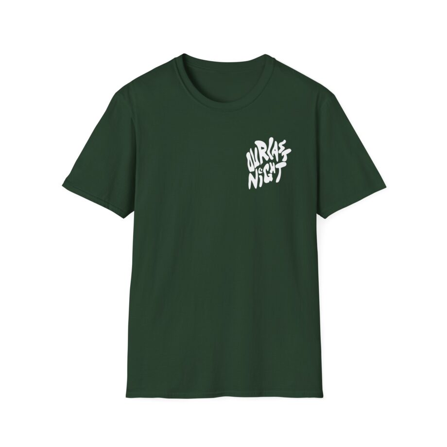 Our Last Night Black Swirl Text Unisex Softstyle T-shirt