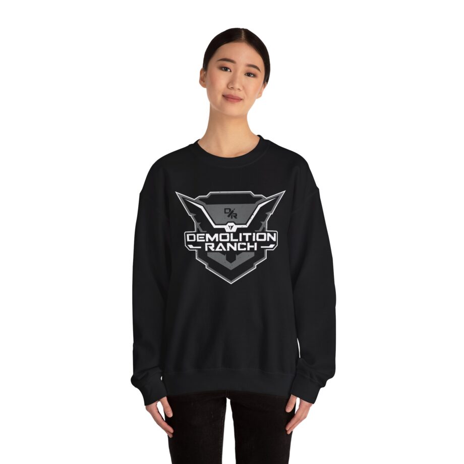 Monochrome Shield Unisex Heavy Blend Crewneck Sweatshirt