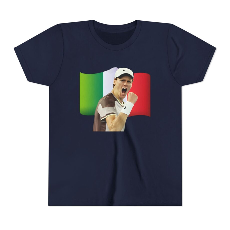 Jannik Sinner Italian Tennis Star Fan Youth Short Sleeve Tee