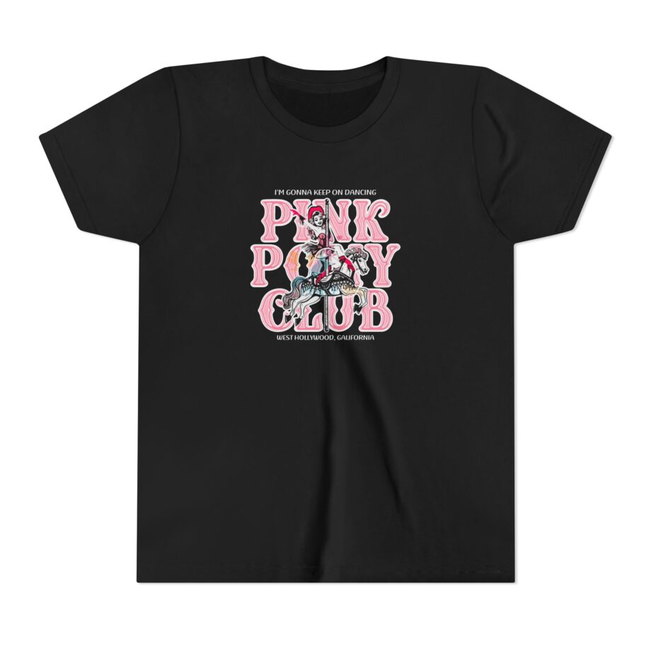 Chappell Roan Im Gonna Keep on Dancing Pink Pony Club Youth Short Sleeve Tee