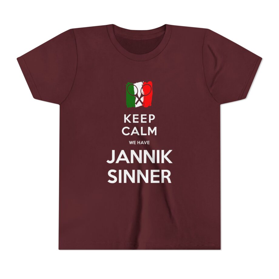 Jannik Sinner Keep Calm We Have Youth Short Sleeve Tee