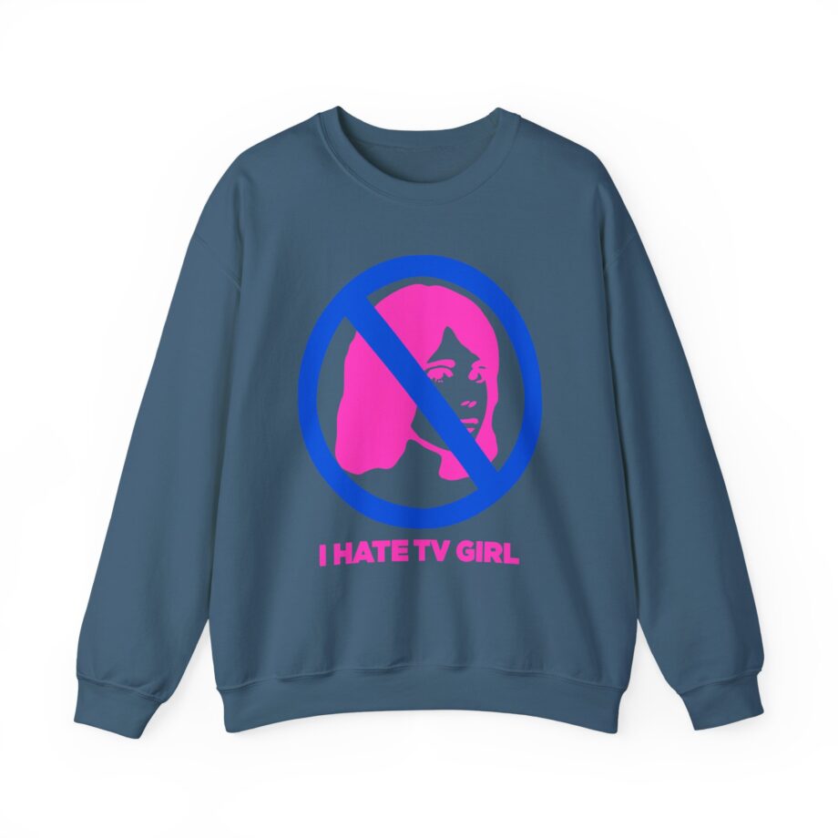 I Hate Tv Girl Unisex Heavy Blend Crewneck Sweatshirt