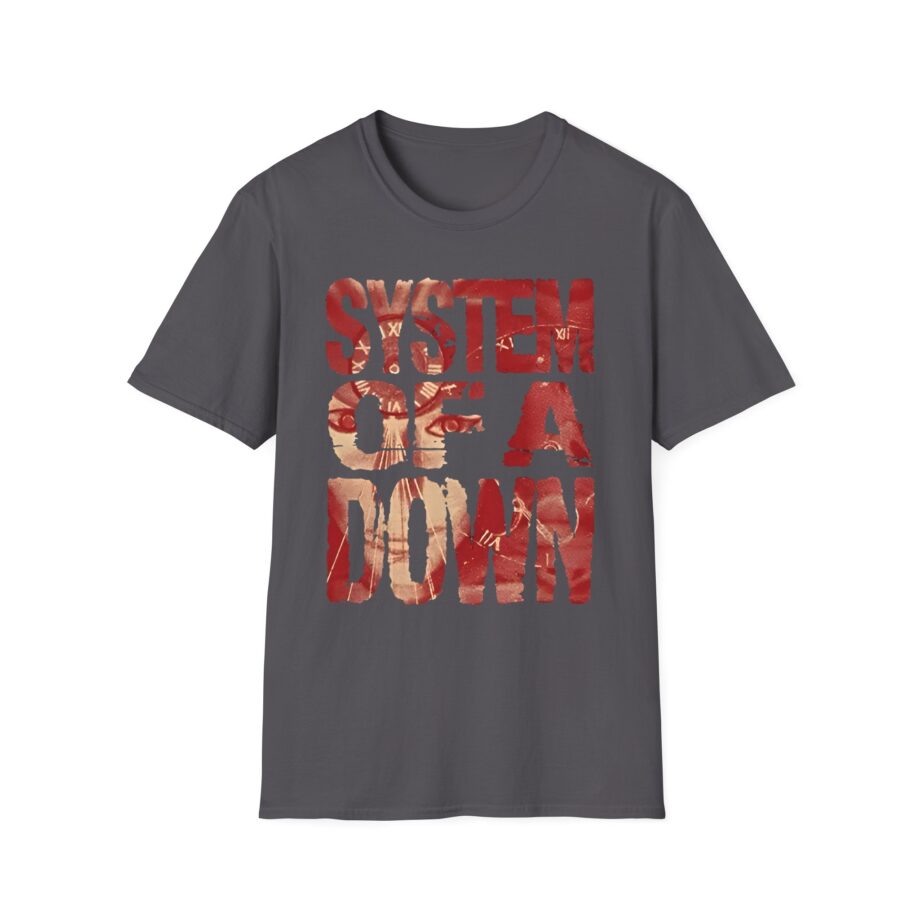System of a Down Mezmerize Tracklist Unisex Softstyle T-Shirt