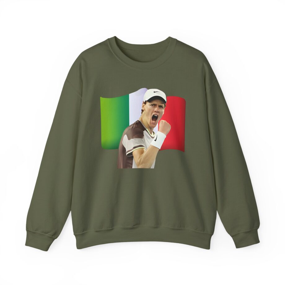 Jannik Sinner Italian Tennis Star Fan Unisex Heavy Blend Crewneck Sweatshirt