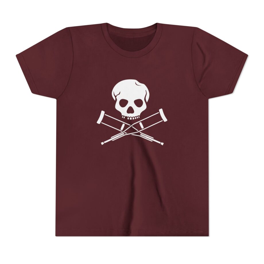 Jackass Skull and Crutches Youth Short Sleeve Tee